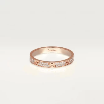Кольцо Cartier LOVE, тонкая/маленькая модель, розовое золото