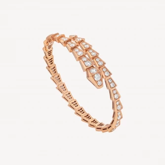 Тонкий браслет Serpenti Viper из розового золота 18 карат